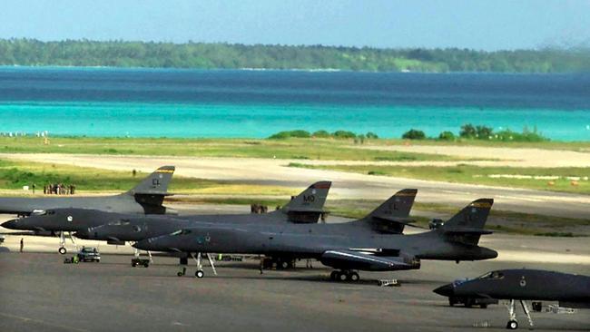 B-52 bombers at the Diego Garcia military base in the Indian Ocean Chagos islands. Picture: AFP