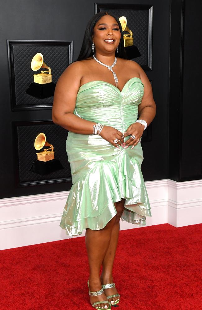 Round two. Prom chic for Lizzo. Picture: Getty Images