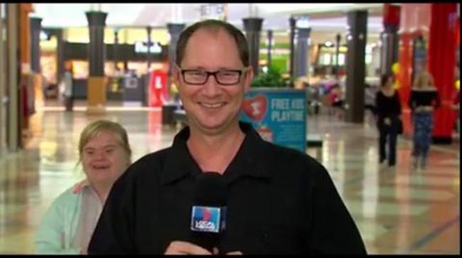 Girl photobombs live TV