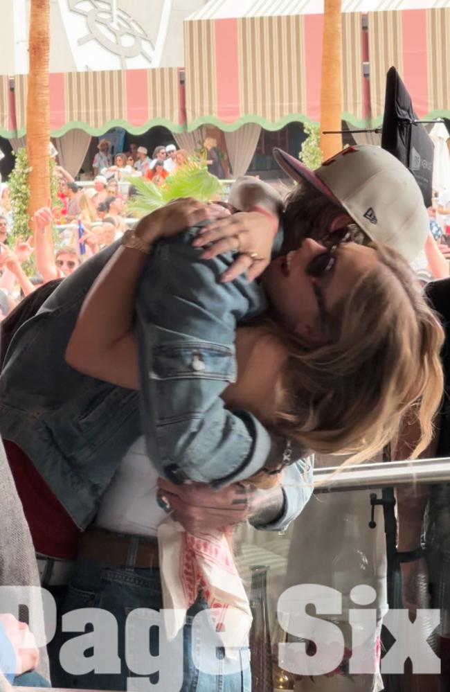 Sydney Sweeney and Machine Gun Kelly were spotted cuddling in Vegas. Picture: Page Six