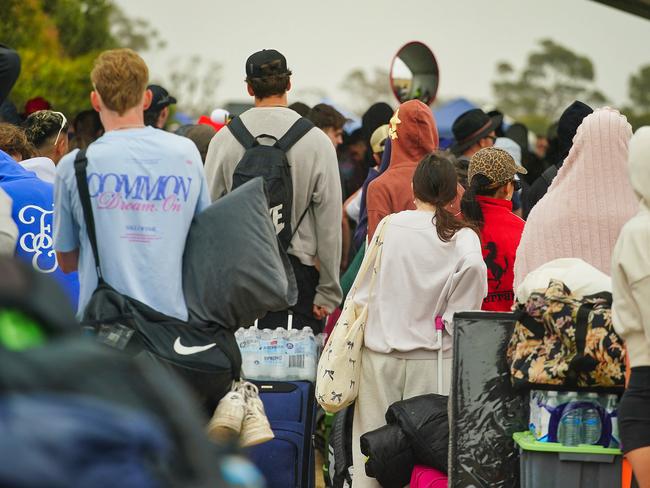 Concertgoers are seen entering the Beyond the Valley dance festival. Picture: NewsWire / Luis Enrique Ascui