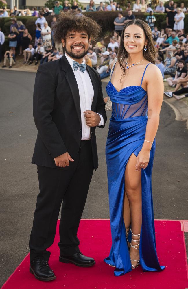 Michael Hagan and Sara-Leigh Staggs at Harristown State High School formal at Highfields Cultural Centre, Friday, November 17, 2023. Picture: Kevin Farmer