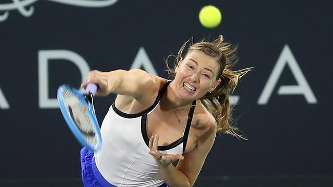 Maria Sharapova plays in Abu Dhabi just before Christmas. Picture: AFP