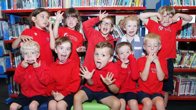 Portarlington Primary School Prep LC1 Back row L-R: Kobe Gwynn, Tyrah Anderton, Owen Dellas, Moana Huatahi, Theodore Russell. Front row: Paddy Clutterbuck, George Helme, Tex Gourley, Hugo Wain, Jordan Deluca.