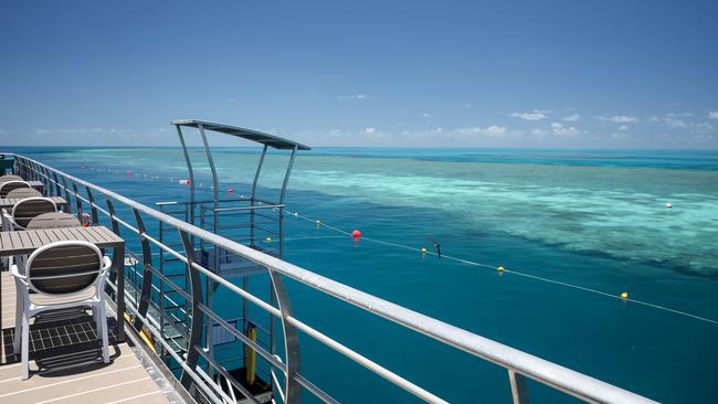 The Reefsuites are part of the new Reefworld pontoon, developed at Hardy Reef. Picture: Journey Beyond