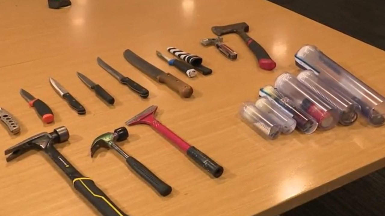 WA Police have introduced tough new knife laws. Picture: 9News