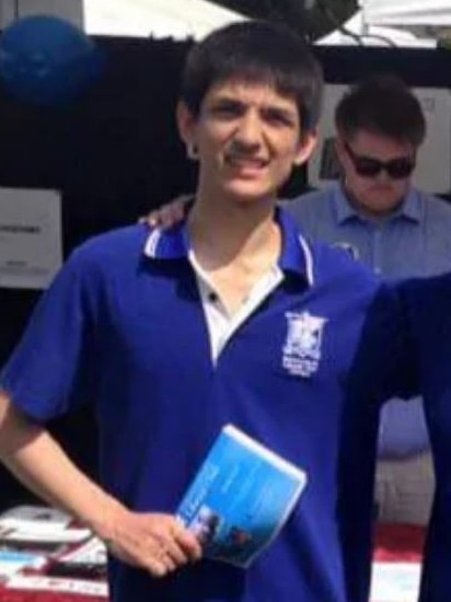 Xavier Boffa pictured at a Melbourne University Liberal Club orientation week stall in 2016. Picture: Supplied.