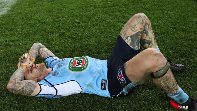 A disappointed Josh Dugan after the match.