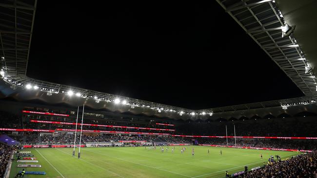 SYDNEY, AUSTRALIA - MARCH 12: A general view of the round 1 NRL match between the Parramatta Eels and the Canterbury Bulldogs at Bankwest Stadium on March 12, 2020 in Sydney, Australia. (Photo by Mark Metcalfe/Getty Images)