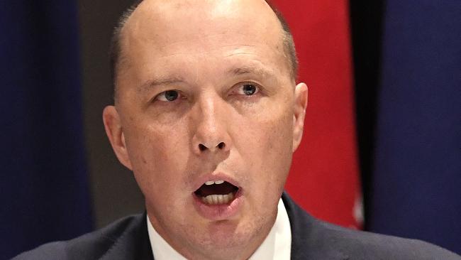 Federal Minister for Home Affairs Peter Dutton. Picture: AAP