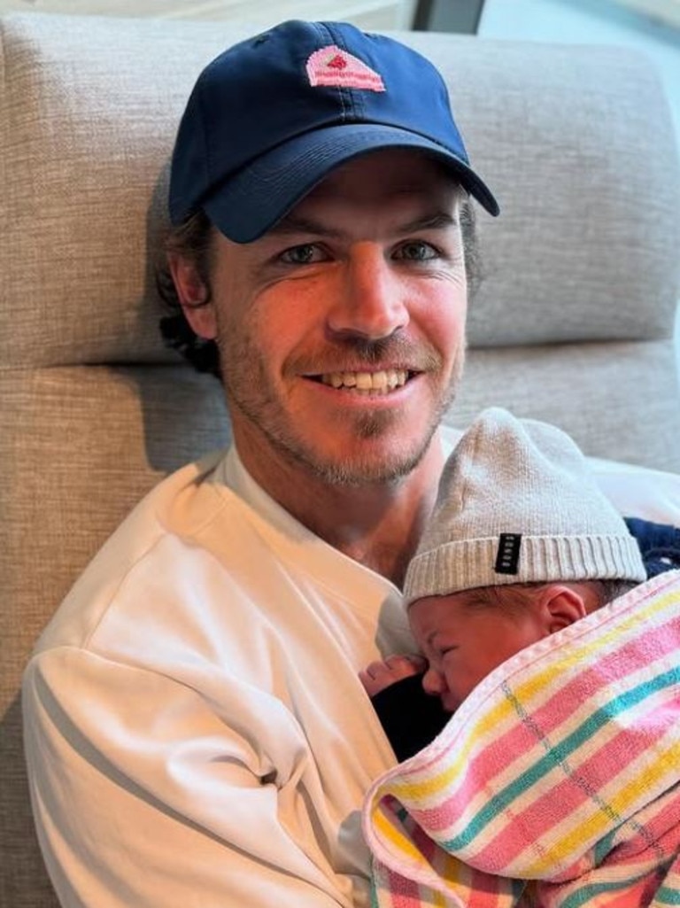 Ex-Cat Isaac Smith has shared new baby news via Instagram, announcing the arrival of son Pierce Laurence born May 4. Picture: Instagram