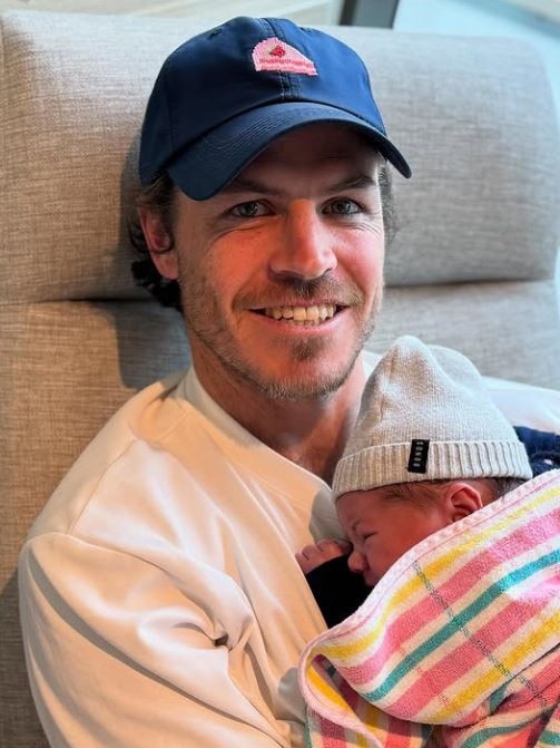 Ex-Cat Isaac Smith has shared new baby news via Instagram, announcing the arrival of son Pierce Laurence born May 4. Picture: Instagram
