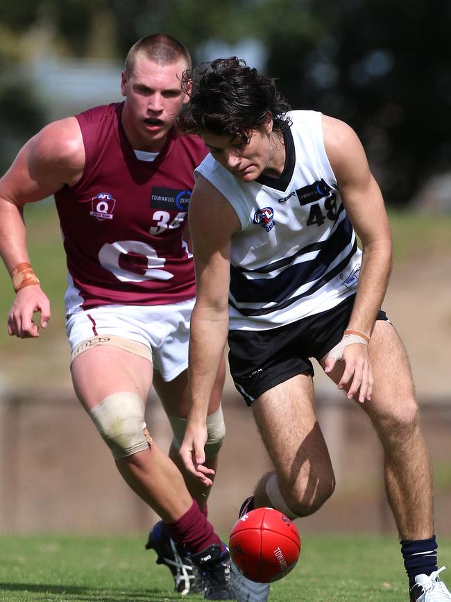 Oliver Stapleton gathers possession for Northern Knights. Picture: Mark Dadswell