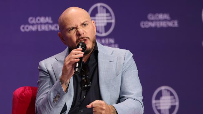 Musician Armando Christian Perez, aka Pitbull will be bringing his iconic brand of 2010s rap Down Under. Picture: AFP.
