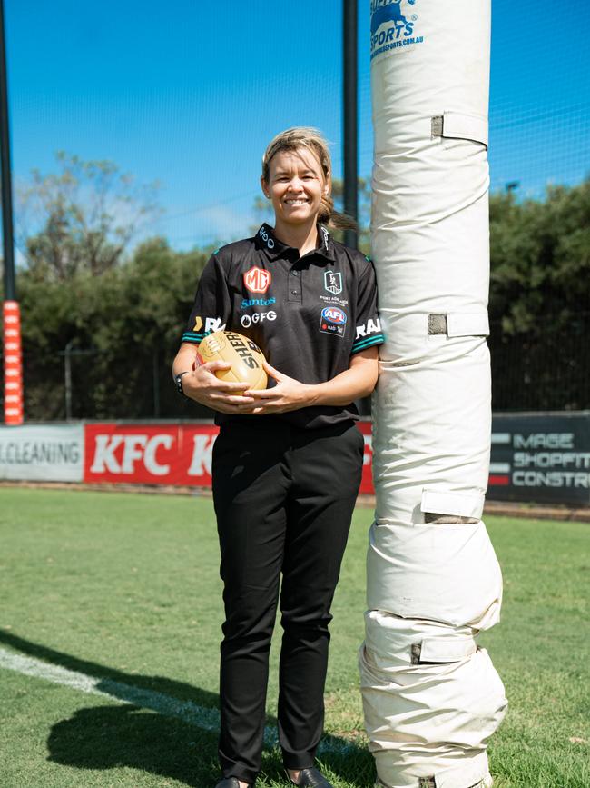 Port Adelaide’s inaugural AFLW list manager Naomi Maidment. Picture: Matthew Sampson PAFC