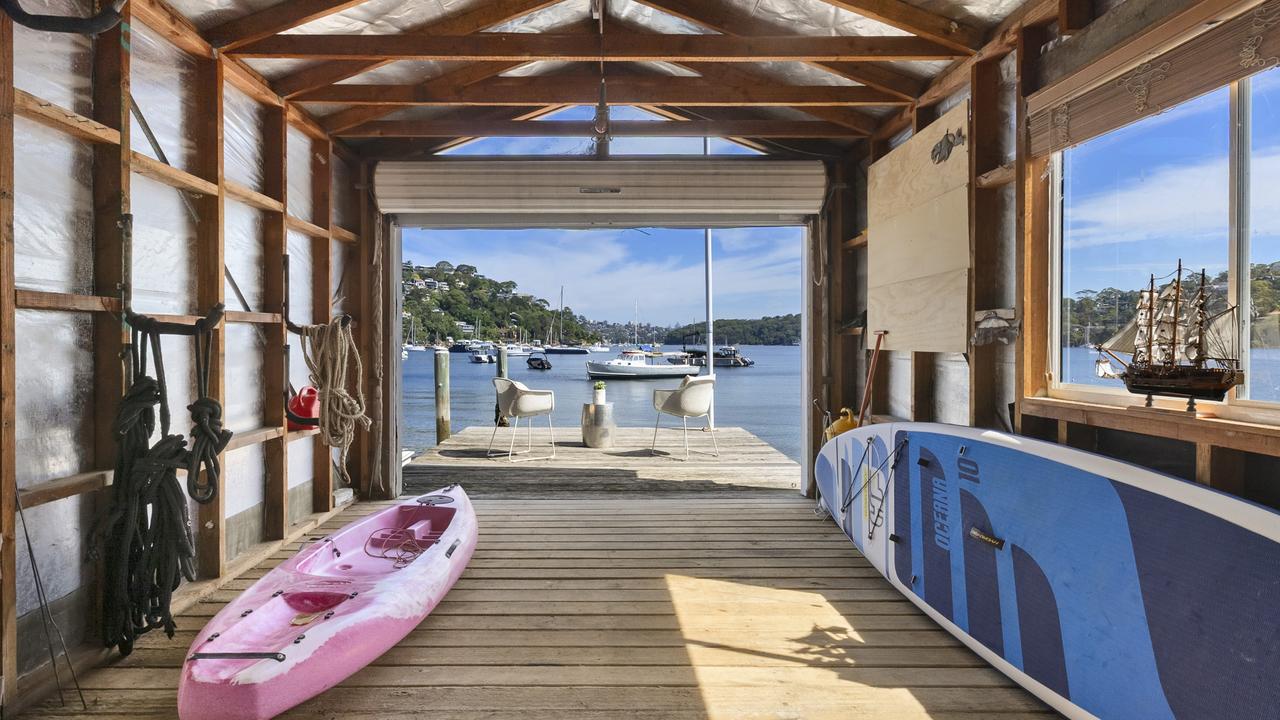 The house had an oversized boatshed.