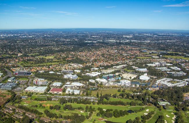 An aerial view of Norwest Business Park last year.