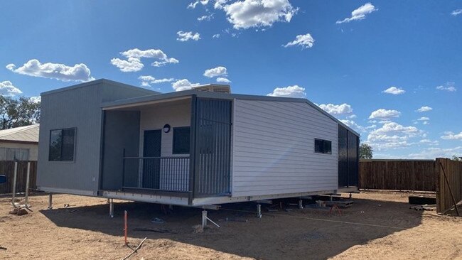 Families move into six factory-built modular homes in Cunnamulla, Queensland. Photo supplied, Queensland Government.