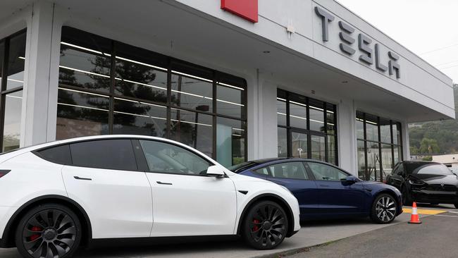 Tesla Model 3s and Ys are being targeted in an Australian class action. Picture: Getty Images