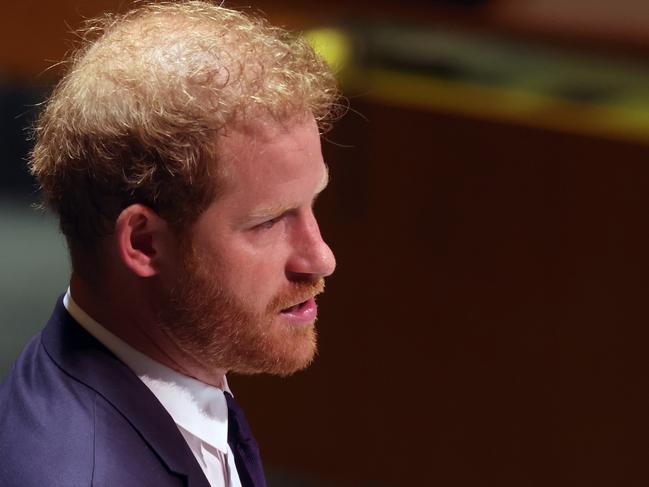 Prince Harry addresses the United Nations (UN) general assembly during the UN's annual celebration of Nelson Mandela International Day on July 18, 2022 in New York City. Picture: Spencer Platt/Getty Images/AFP.