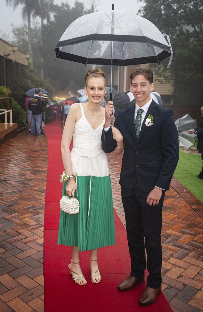 Anna St John and partner Thomas McNaught at Fairholme College formal, Wednesday, March 27, 2024. Picture: Kevin Farmer