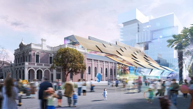 The concept designs were created in consultation with international firm Manuelle Gautrand Architecture and Australian firms DesignInc and Lacoste + Stevenson with a few changes to comply with height requirements.