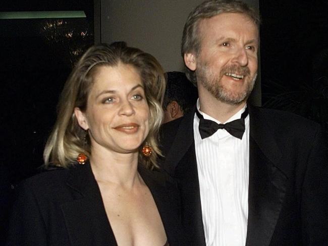 Linda Hamilton and James Cameron.