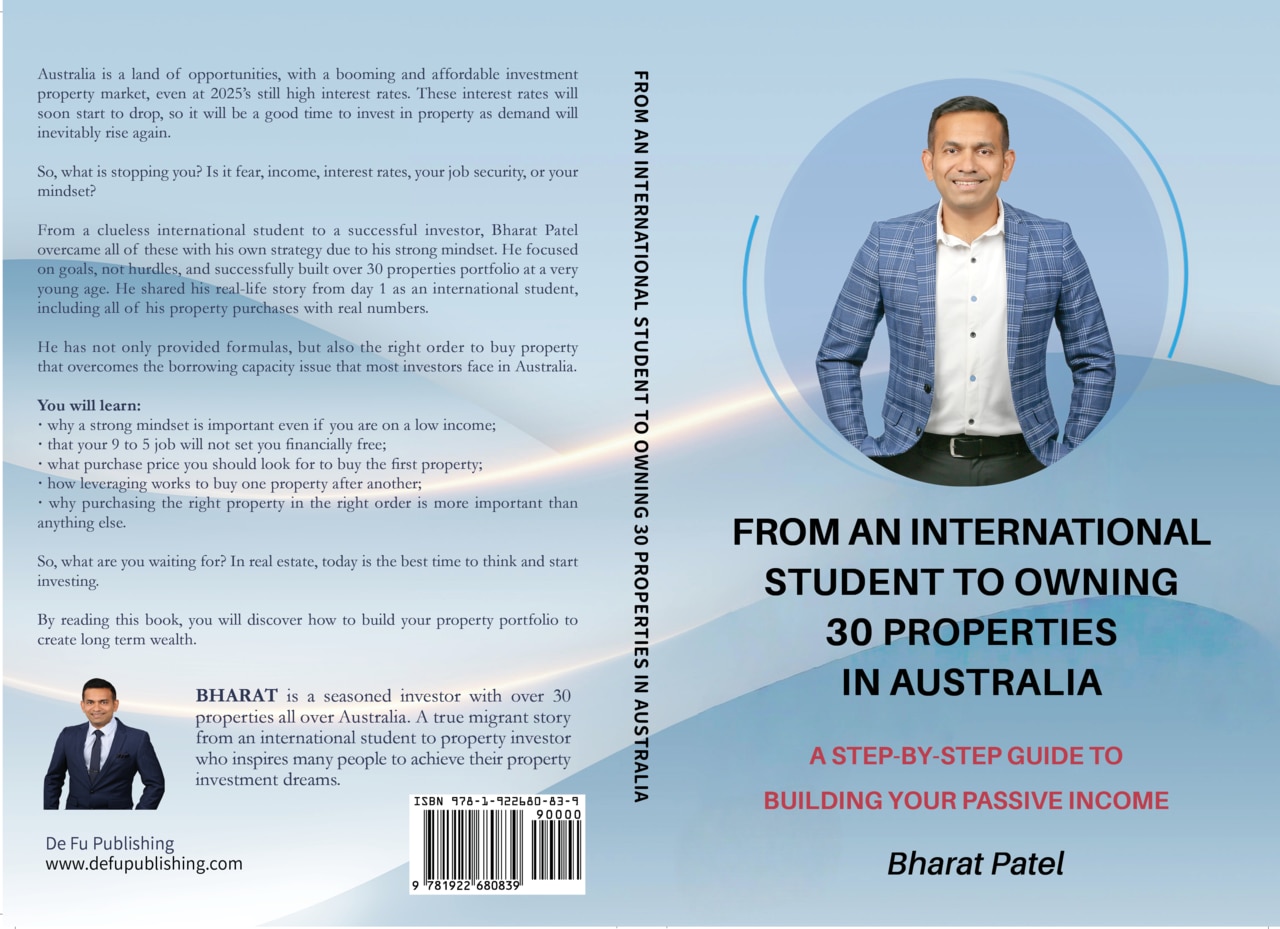 Cover page of Bharat Patel's first book on his staggering property journey.