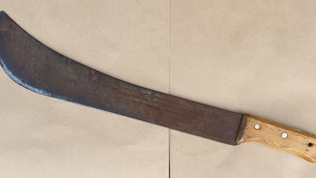 Police allegedly found a machete in Mercuri’s garage. (Generic photo)