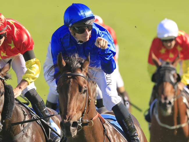 SYDNEY, AUSTRALIA - APRIL 10: James McDonald on Anamoe wins race 6 the Inglis SiresÃ¢â¬â¢ during The Championships at Royal Randwick Racecourse on April 10, 2021 in Sydney, Australia. (Photo by Mark Evans/Getty Images)