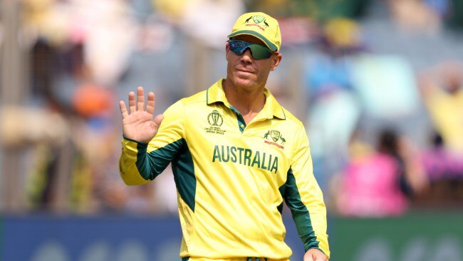 David Warner could have his eyes set on a third Cricket World Cup title as he fuelled speculation he could play at the 2027 tournament. Picture: Robert Cianflone/Getty Images