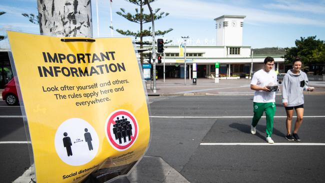 The COVID-19 crisis has had an affect on the number of people using the Manly Wharf. Picture: Julian Andrews