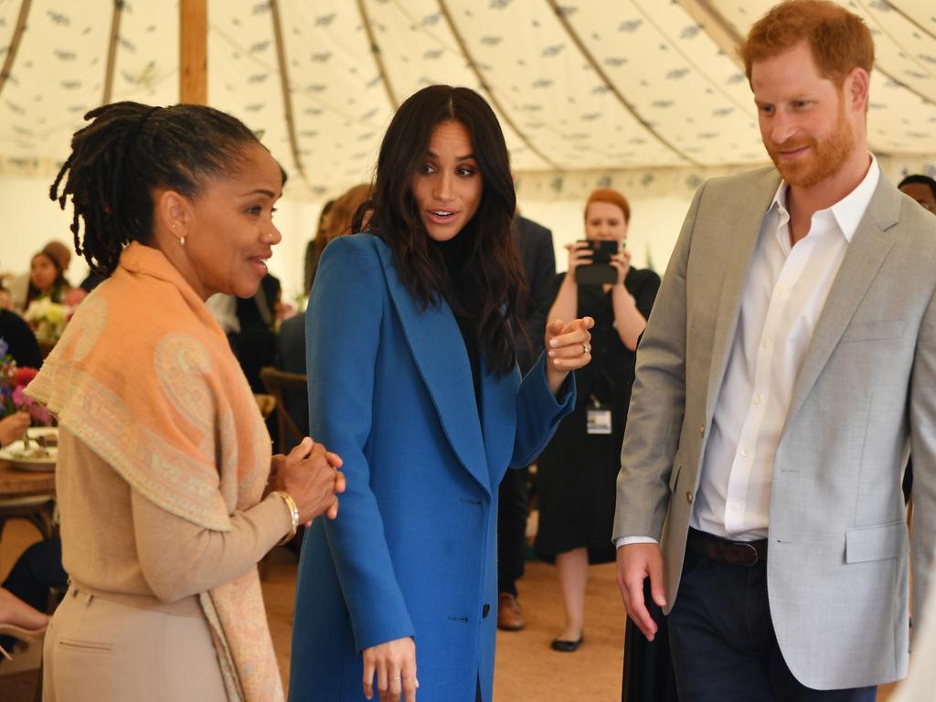 Meghan’s mum Doria will reportedly fly to the UK for the birth. Picture: Getty Images 
