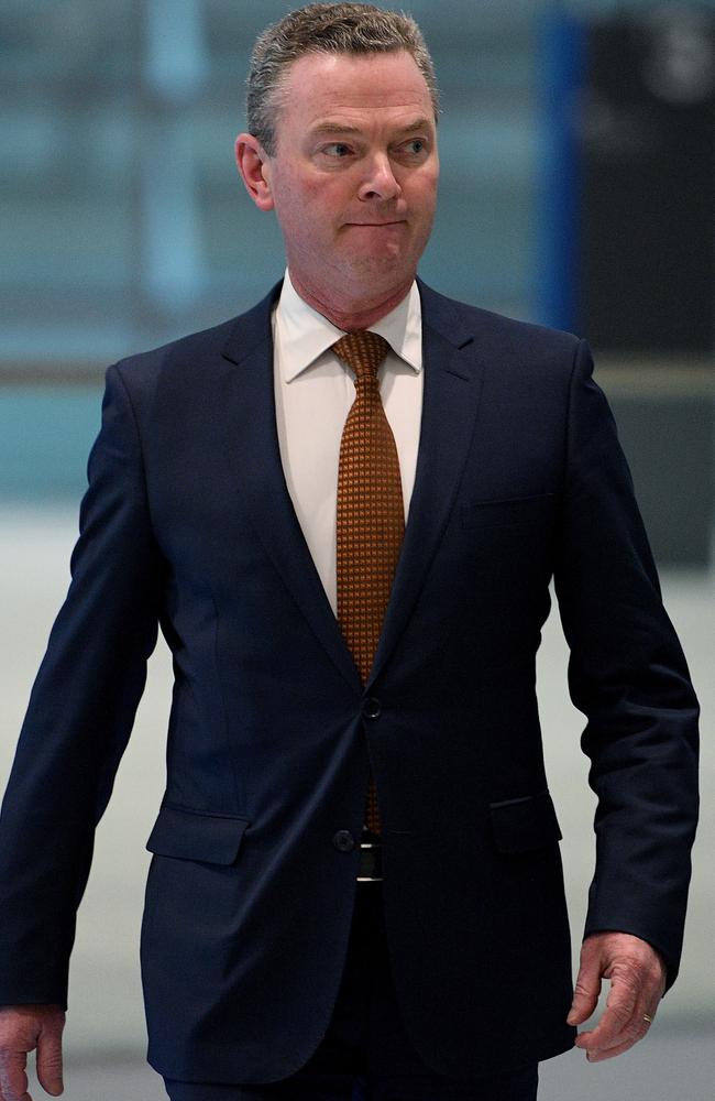 Christopher Pyne has been told to shut it by his own party after being caught on tape boasting about the left’s takeover of the Liberals. Picture: AAP