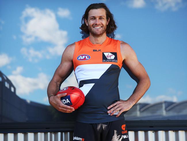 Embargoed until 6.30pm - Portrait of Sam Reid who has been selected to play his first game in two years for the GWS Giants this weekend in the local derby against the Swans. Picture. Phil Hillyard