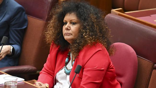 Indigenous Australians minister Malarndirri McCarthy in the Senate at Parliament House in Canberra. Picture: NewsWire / Martin Ollman