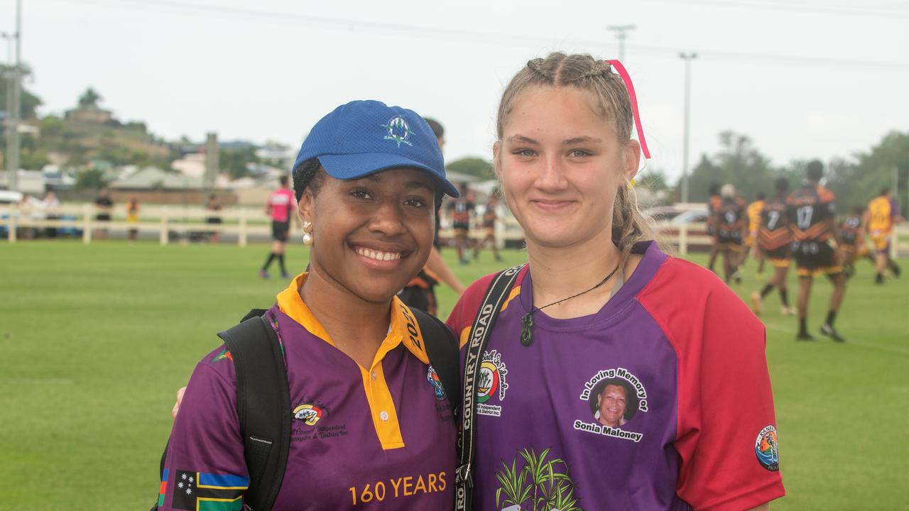 Abigail Winni and Kharlena Leefe at the Kanaka Proud Cup. Saturday 4 November 2023 Picture: Michaela Harlow