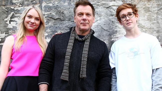 Family values ... Melina Vidler formed a fast bond with her onscreen dad, Erik Thomson, and brother, Benson Jack Anthony. Picture: Tim Hunter.