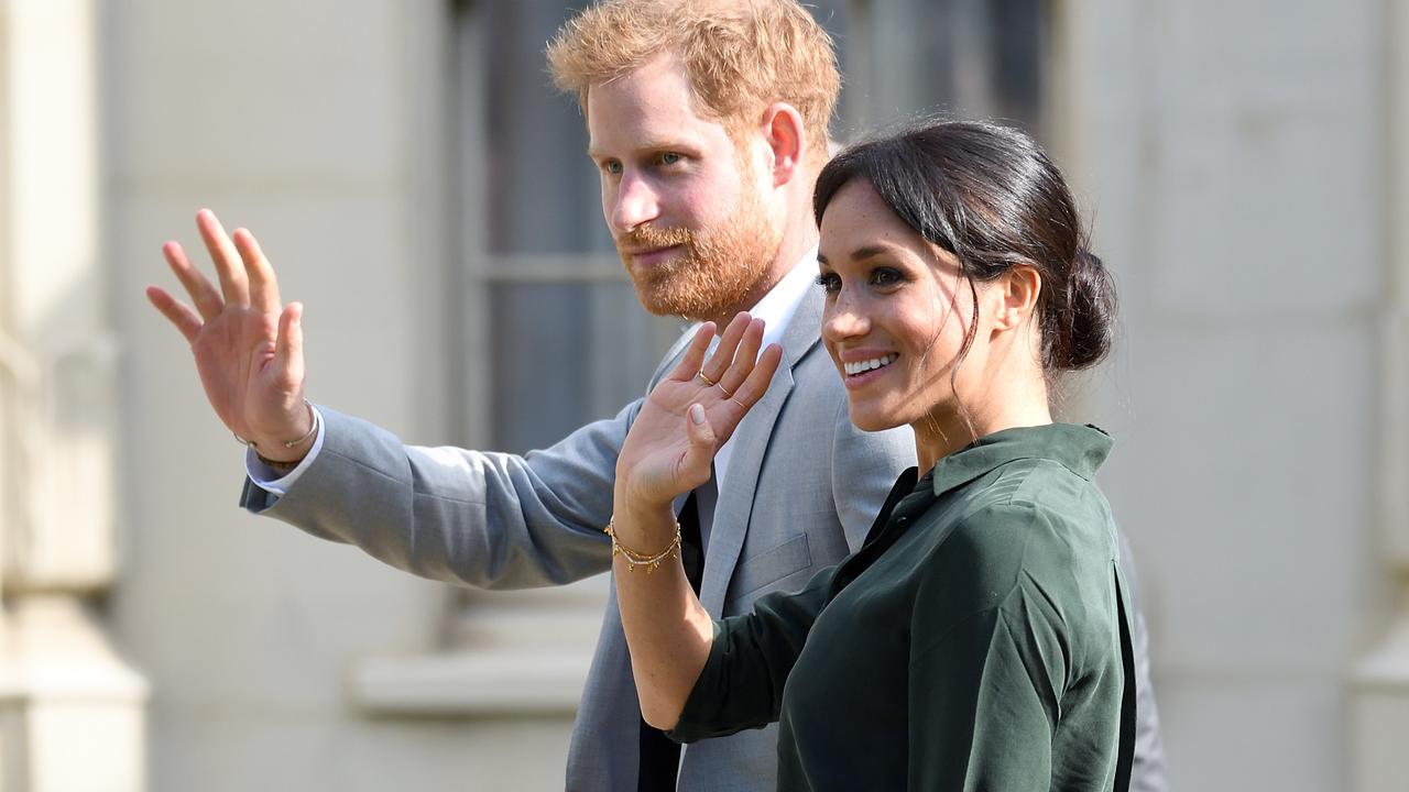 The Duke and Duchess of Sussex happily bid farewell to their royal ties. Picture: Karwai Tang/WireImage