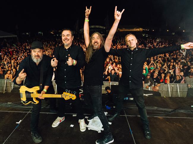 04/01/2025: New Zealand hard rock band Shihad performing at Robrosa Station near Wanaka, New Zealand on its final tour, dubbed 'Loud Forever'. Picture: Ray Tiddy