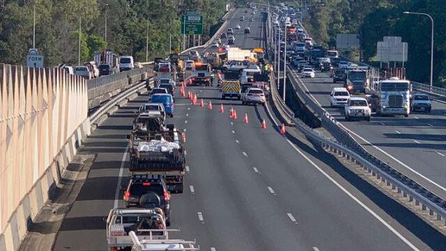 Police at the scene of the accident. Picture: Kathryn Foran/9 News Gold Coast