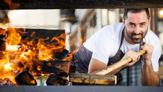 Andy Allen loves cooking over fire. Picture: Mark Stewart