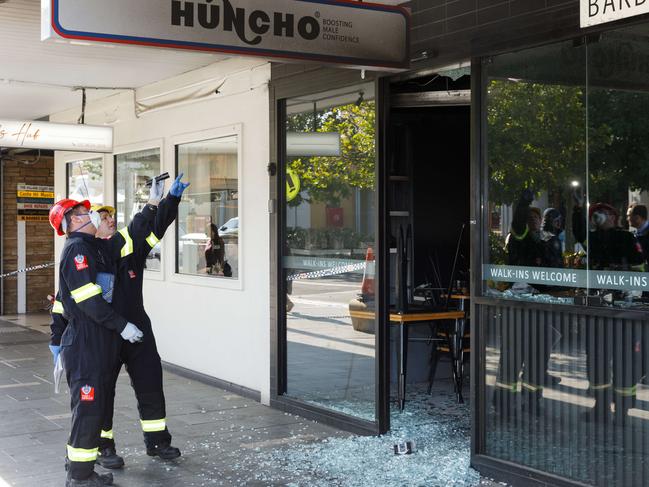 WEEKEND TELEGRAPHS. Huncho barber shop on Old Northern Road, Castle Hill, was destroyed by fire overnight in suspicious circumstances. Police and fire are investigating. 10/08/2024. Picture by Max Mason-Hubers