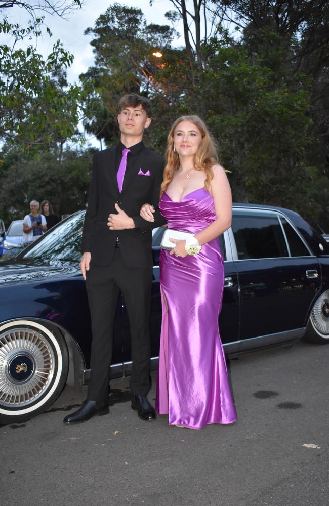 Luke Truslove-Jones and Olivia Hendrig at the Meridan State College formal 2024.