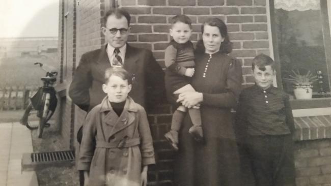 Left to right: Jacob van der Haar, with son Frits, Jewish boy Joseph/Joop, in arms of wife Klaasje, and their eldest son Jack. Pic supplied