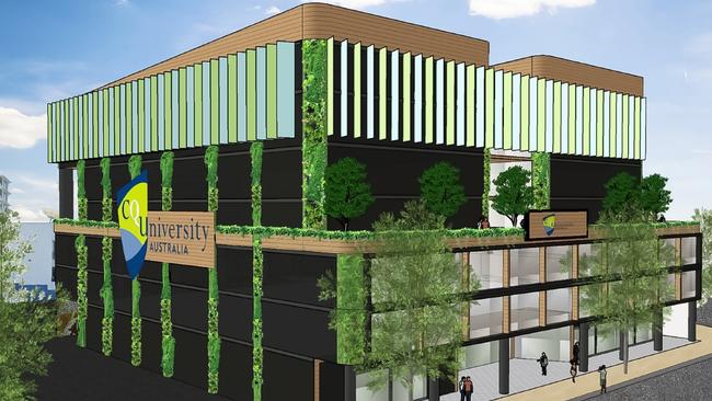 The original CQUniversity plan to build a new Cairns CBD campus at a former post office site on the corner of Grafton and Hartley streets. Picture: Supplied