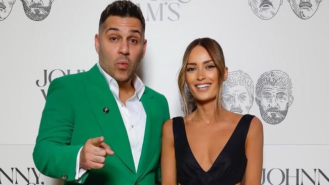 Carlo Salanitri from Comedy Trio Sooshi Mango, with his wife Fifi Rostom Salanitri. Picture: Instagram.