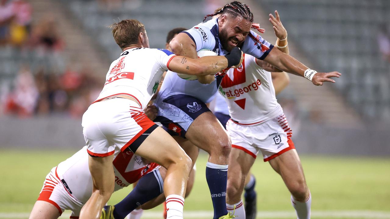 Konrad Hurrell reminded fans how dangerous he can be, but struggled in defence and could be a target for Penrith. Picture: Getty Images.