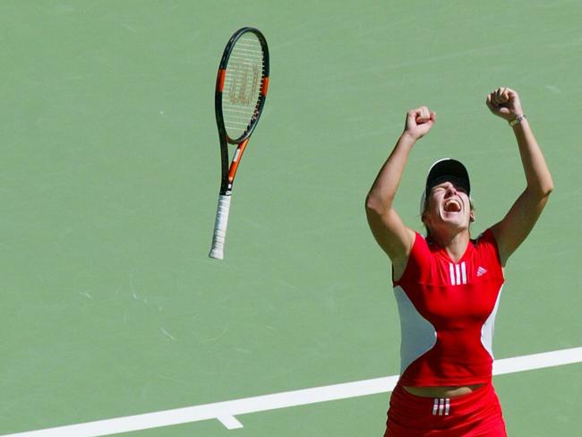 Henin won her Australian Open title on the rebound ace court!