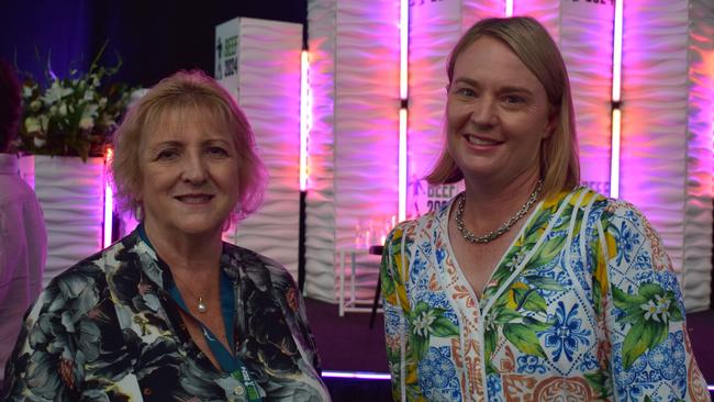 Capricornia MP Michelle Landry and Westpac's National Agribusiness Manager Peta Ward at the Westpac High Tea at Beef Australia 2024. Picture: Aden Stokes